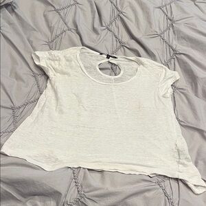 Walter Baker Women's linen White Top with keyhole back XS